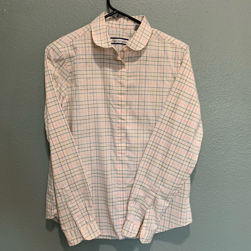 VINTAGE Dana Alexander | Plaid button down polo